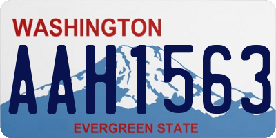 WA license plate AAH1563