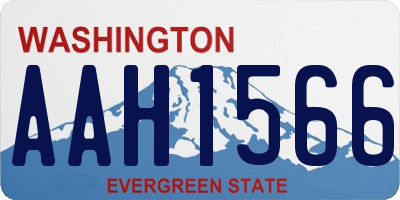 WA license plate AAH1566