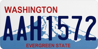 WA license plate AAH1572