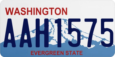 WA license plate AAH1575