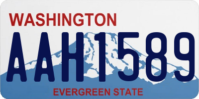 WA license plate AAH1589