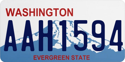 WA license plate AAH1594