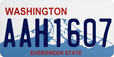 WA license plate AAH1607
