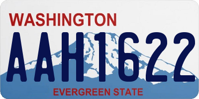 WA license plate AAH1622