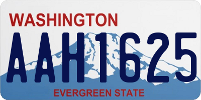 WA license plate AAH1625