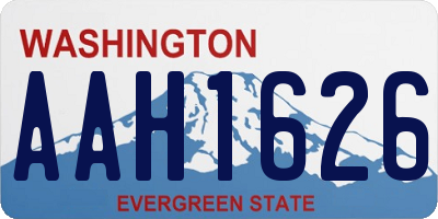 WA license plate AAH1626