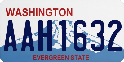 WA license plate AAH1632