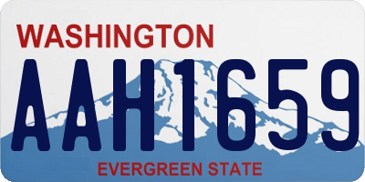 WA license plate AAH1659