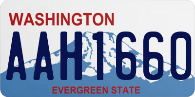 WA license plate AAH1660