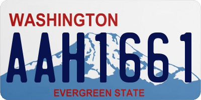 WA license plate AAH1661