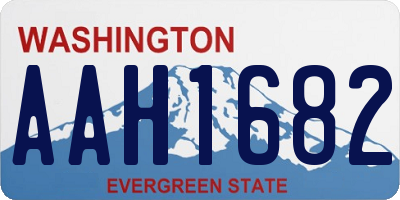 WA license plate AAH1682