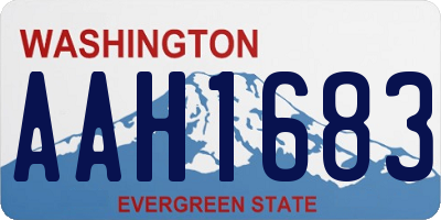 WA license plate AAH1683