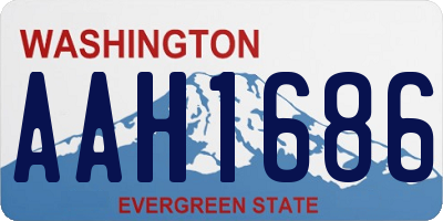 WA license plate AAH1686