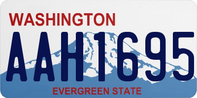 WA license plate AAH1695