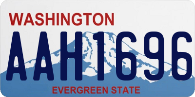 WA license plate AAH1696