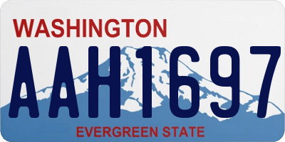 WA license plate AAH1697