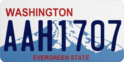 WA license plate AAH1707