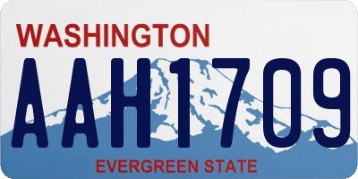 WA license plate AAH1709