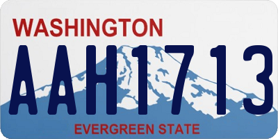 WA license plate AAH1713