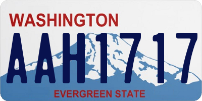 WA license plate AAH1717
