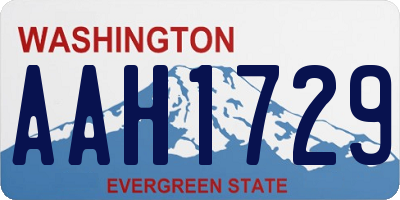 WA license plate AAH1729