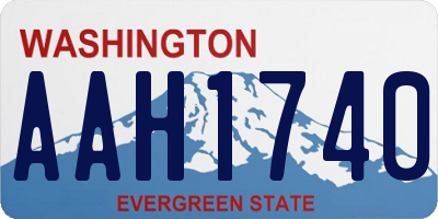 WA license plate AAH1740