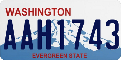 WA license plate AAH1743