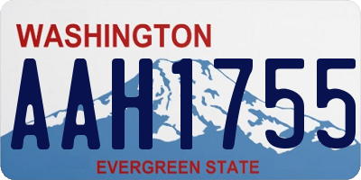 WA license plate AAH1755