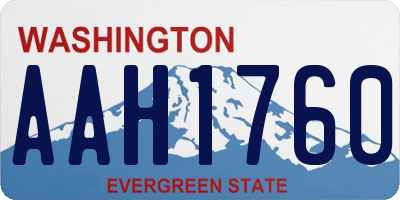 WA license plate AAH1760