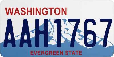 WA license plate AAH1767
