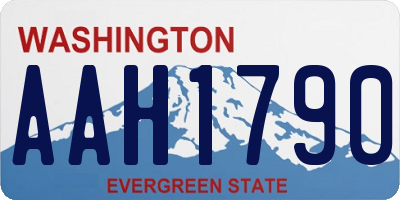 WA license plate AAH1790