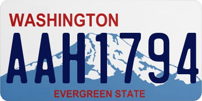 WA license plate AAH1794