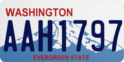 WA license plate AAH1797