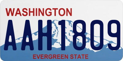 WA license plate AAH1809