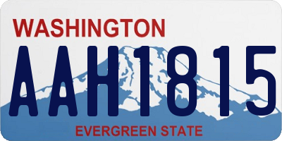 WA license plate AAH1815