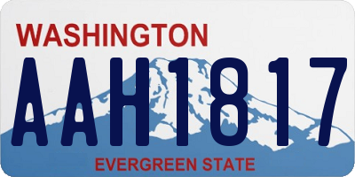 WA license plate AAH1817