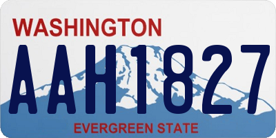 WA license plate AAH1827