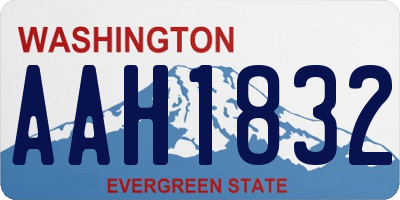 WA license plate AAH1832