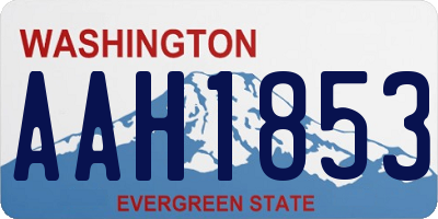 WA license plate AAH1853