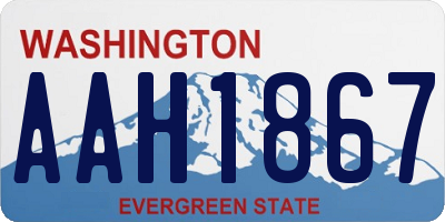 WA license plate AAH1867