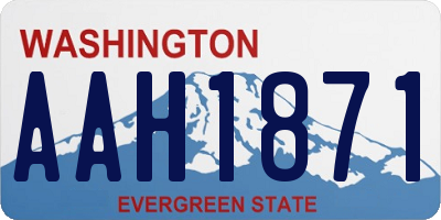 WA license plate AAH1871