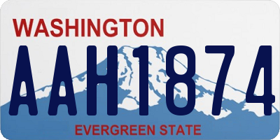 WA license plate AAH1874