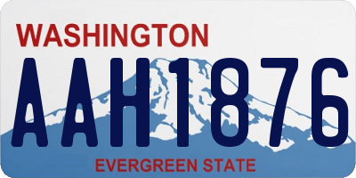 WA license plate AAH1876