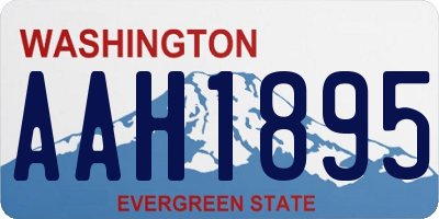 WA license plate AAH1895
