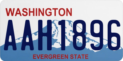 WA license plate AAH1896
