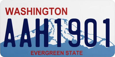 WA license plate AAH1901