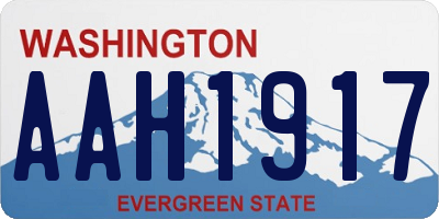 WA license plate AAH1917