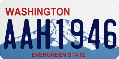 WA license plate AAH1946