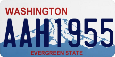 WA license plate AAH1955