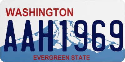 WA license plate AAH1969